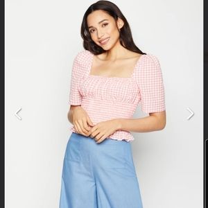 Square Neck Smocked Top